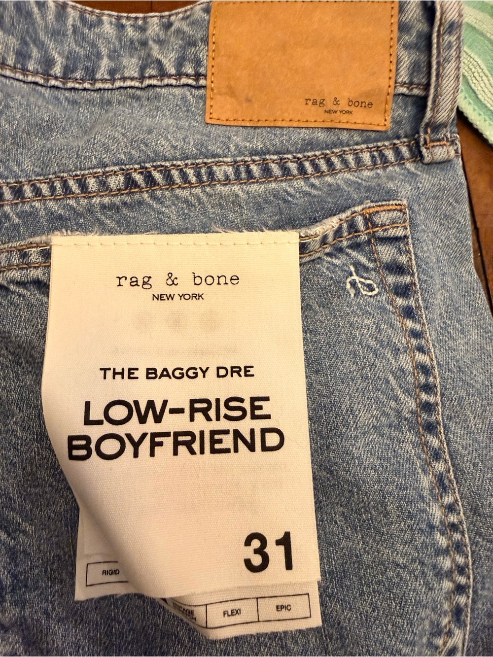 rag & bone The Baggy Dre Low Rise Boyfriend in Orian Size 31/12 - Picture 13 of 15